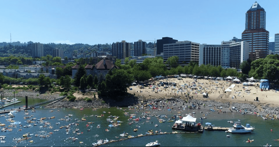 The Big Float X at Waterfront Park Portland Living on the Cheap