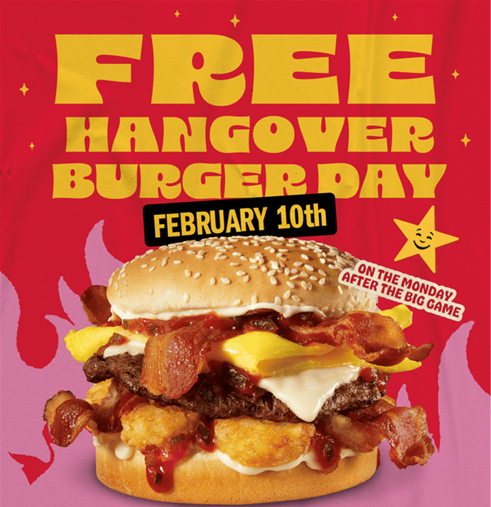 Get Free Carl s Jr Hangover Burger on Monday Portland Living on the