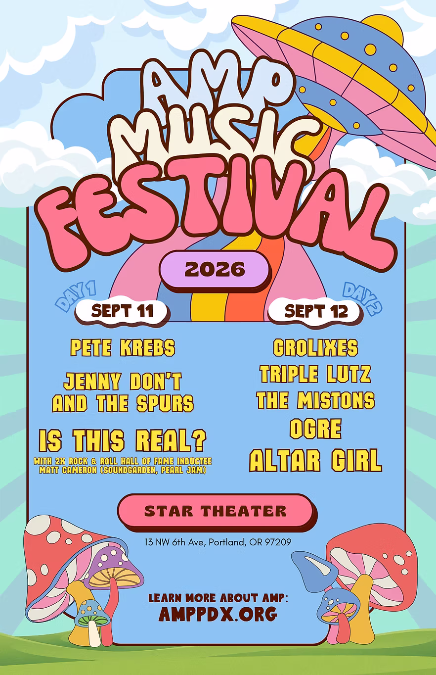 a flyer for AMP music festival